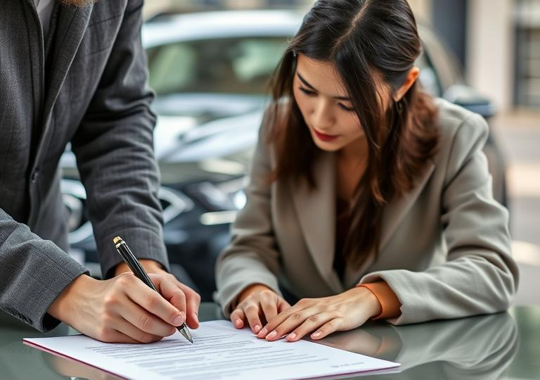 person signing a document